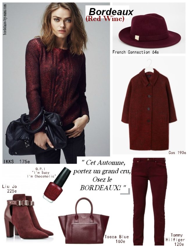 Bordeaux (Red) - IKKS - french connection - cos - Liu Jo - bordelaise-by-mimi.com - blog mode bordeaux