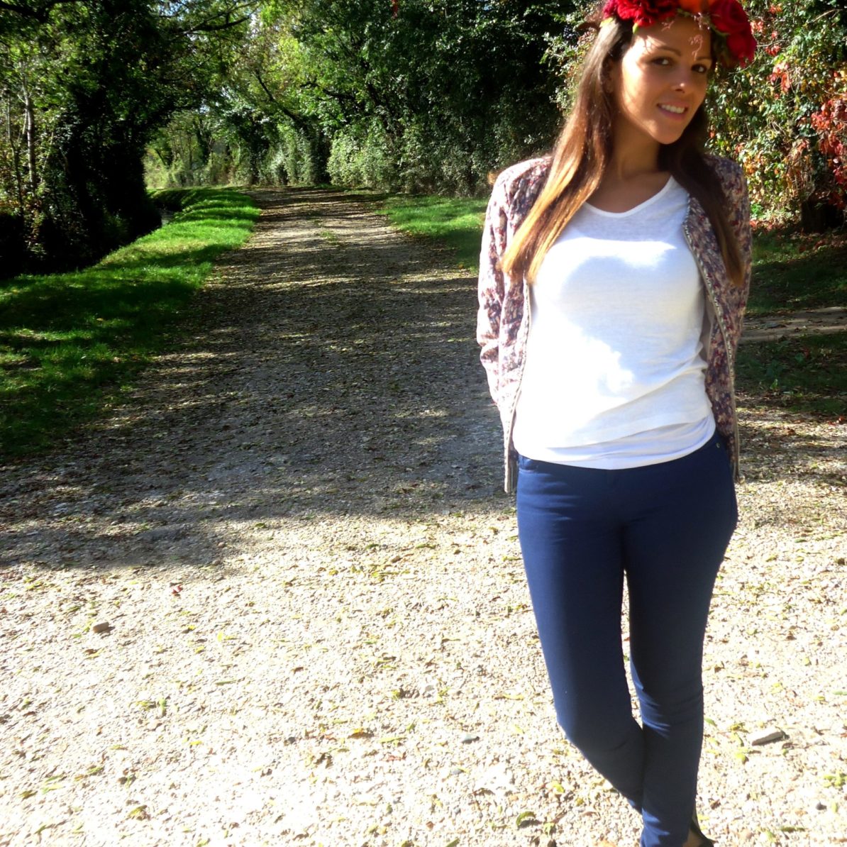 Look Automne - Veste Vila - Top Etam - Pantalon Pimkie - Ballerine H&M