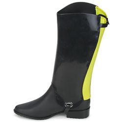 Melissa bottes de pluie haute noir et fluo