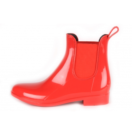 Moa bottine-pluie-elastique corail