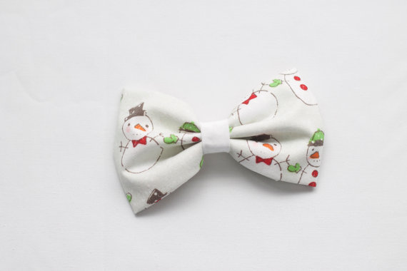 Cotton-Bomb-Etsy-Frosty-Snowman-Bow-Christmas-Barette-Noel