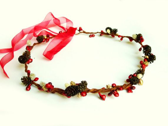 LumilinA-Etsy-couronne-cheveux-fleurs-serre-tête-houx-Christmas-Accessoire-Noël