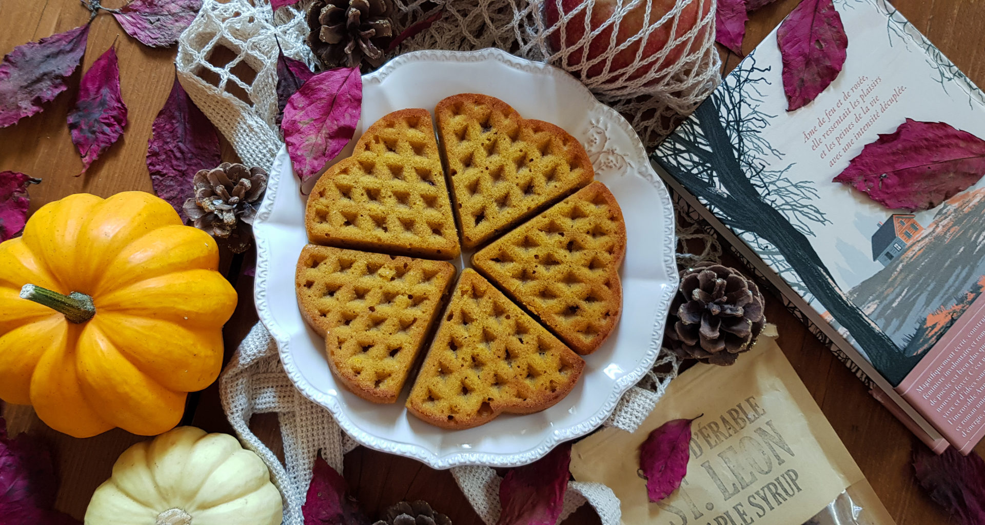 gaufres vegan à la citrouille